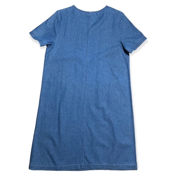 Blair Embroidered Ladybug Denim Short Sleeve Dress With Pockets Sz M - Picture 2 of 9